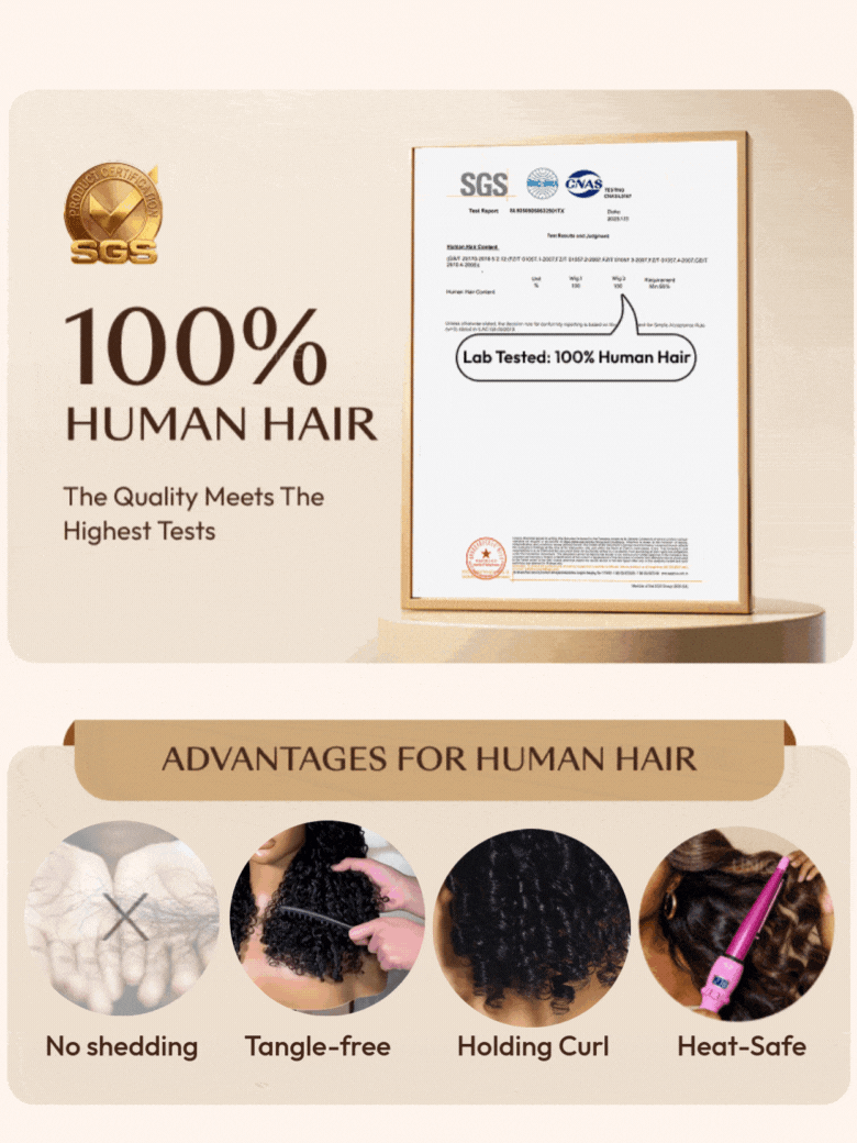 ✨ Curly Texture 7x5 Pre-Cut Lace Wig – Premium Hair with Finger Coil Ends