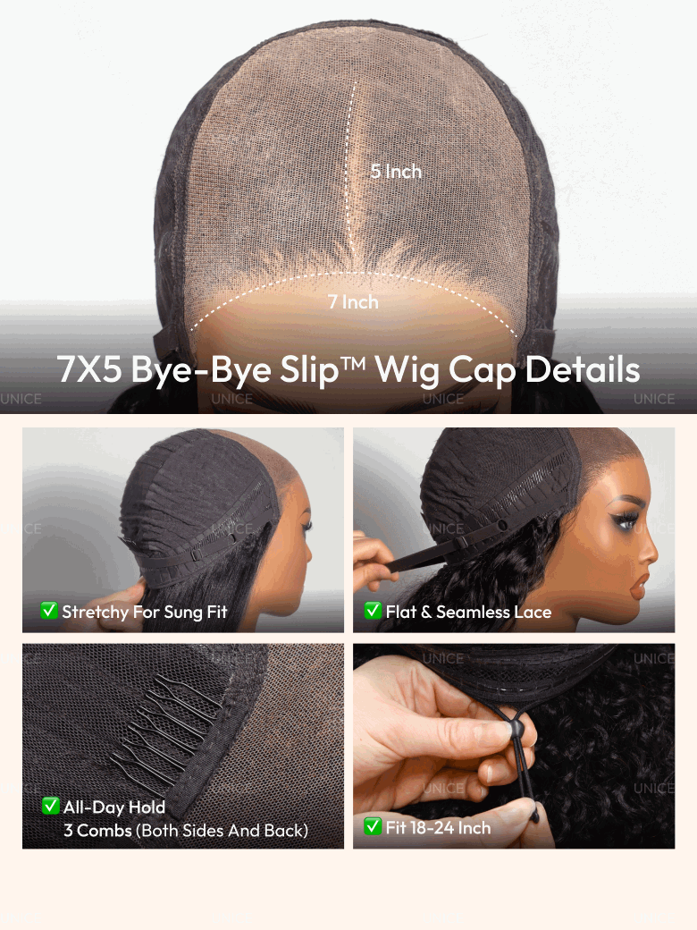 💖 Curly Texture 7x5 Pre-Cut Lace Wig – Premium Hair with Finger Coil Ends