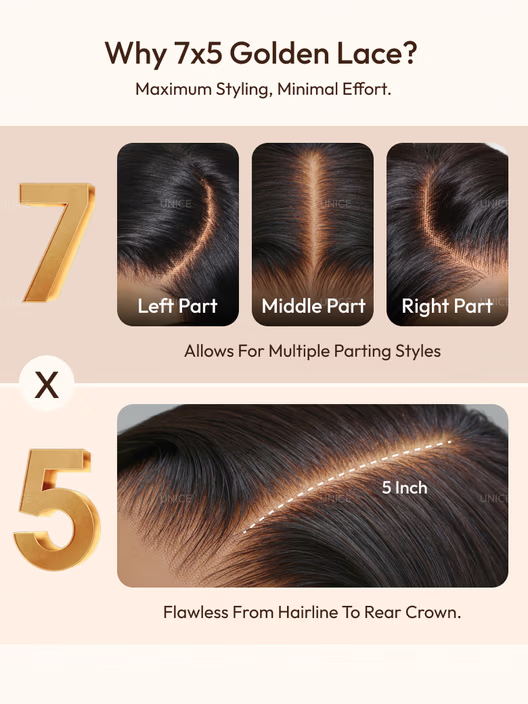 💖 Curly Texture 7x5 Pre-Cut Lace Wig – Premium Hair with Finger Coil Ends