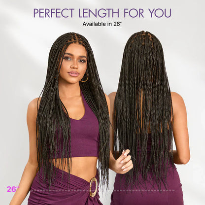 🎉[New Arrival] Salon Braids Super Natural Scalp Full HD Lace Knotless Box Braided Wig