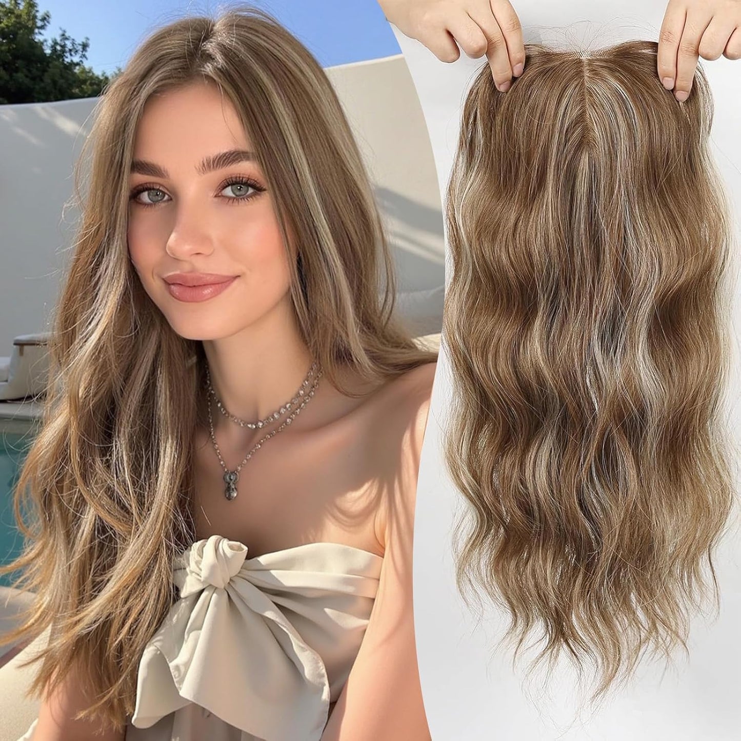 ✨✨ Final Hours – 2026 New Lightweight & Breathable Wavy Hair Topper