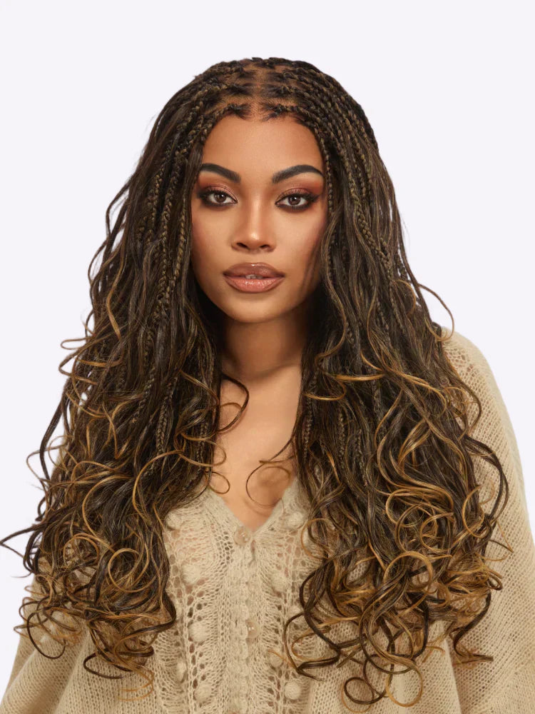 🎉[New Arrival] Salon Braids Super Natural Scalp Full HD Lace Knotless Box Braided Wig