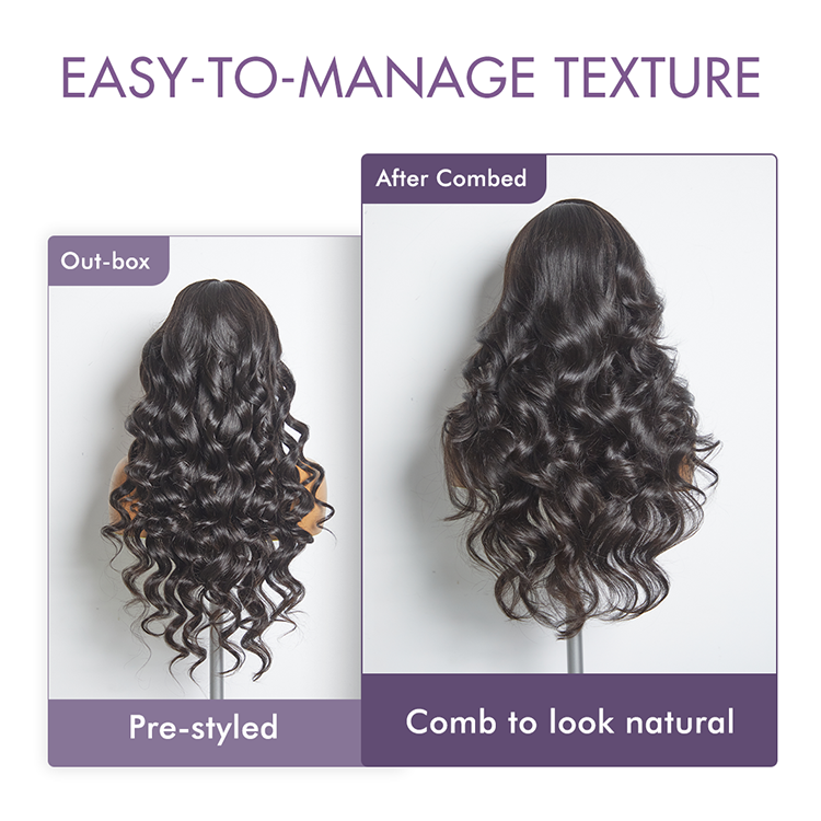 Loose Body Wave 7x6 HD Lace Wig – Glueless, Pre-Cut Closure