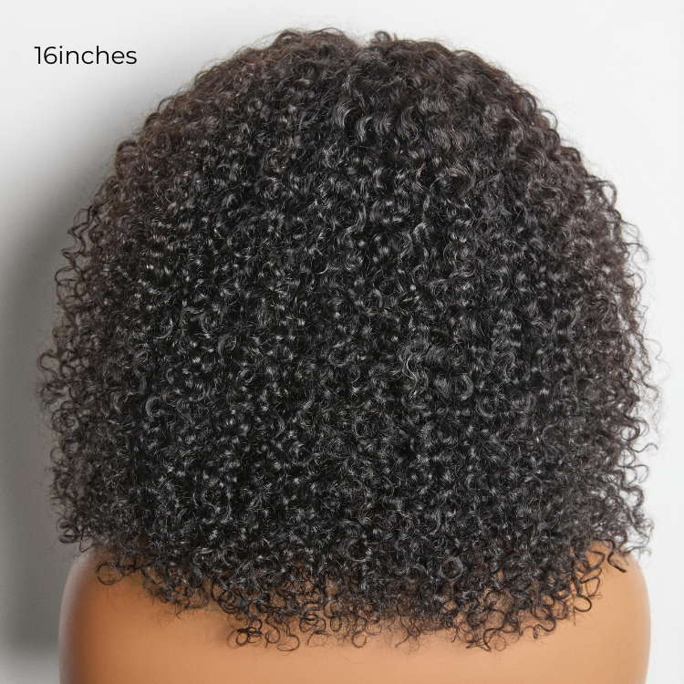 💖 Beginner Friendly Afro Curly Wig – 5x5 Closure, Glueless, Pre-Cut Lace, 200% Density