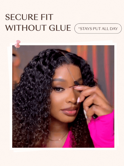 💖 Curly Texture 7x5 Pre-Cut Lace Wig – Premium Hair with Finger Coil Ends