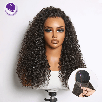 Luvme Hair MyOwn-Fit 360 HD Lace Free Parting Water Wave Wig with Flexi-Fit Invisi Drawstring Cap and Pre-Cut Lace