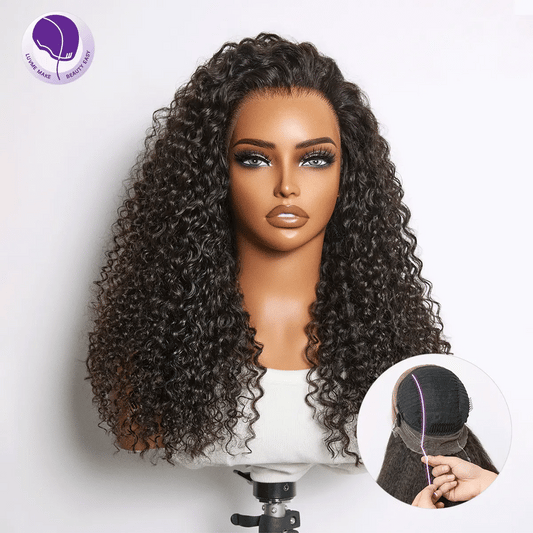 Luvme Hair MyOwn-Fit 360 HD Lace Free Parting Water Wave Wig with Flexi-Fit Invisi Drawstring Cap and Pre-Cut Lace