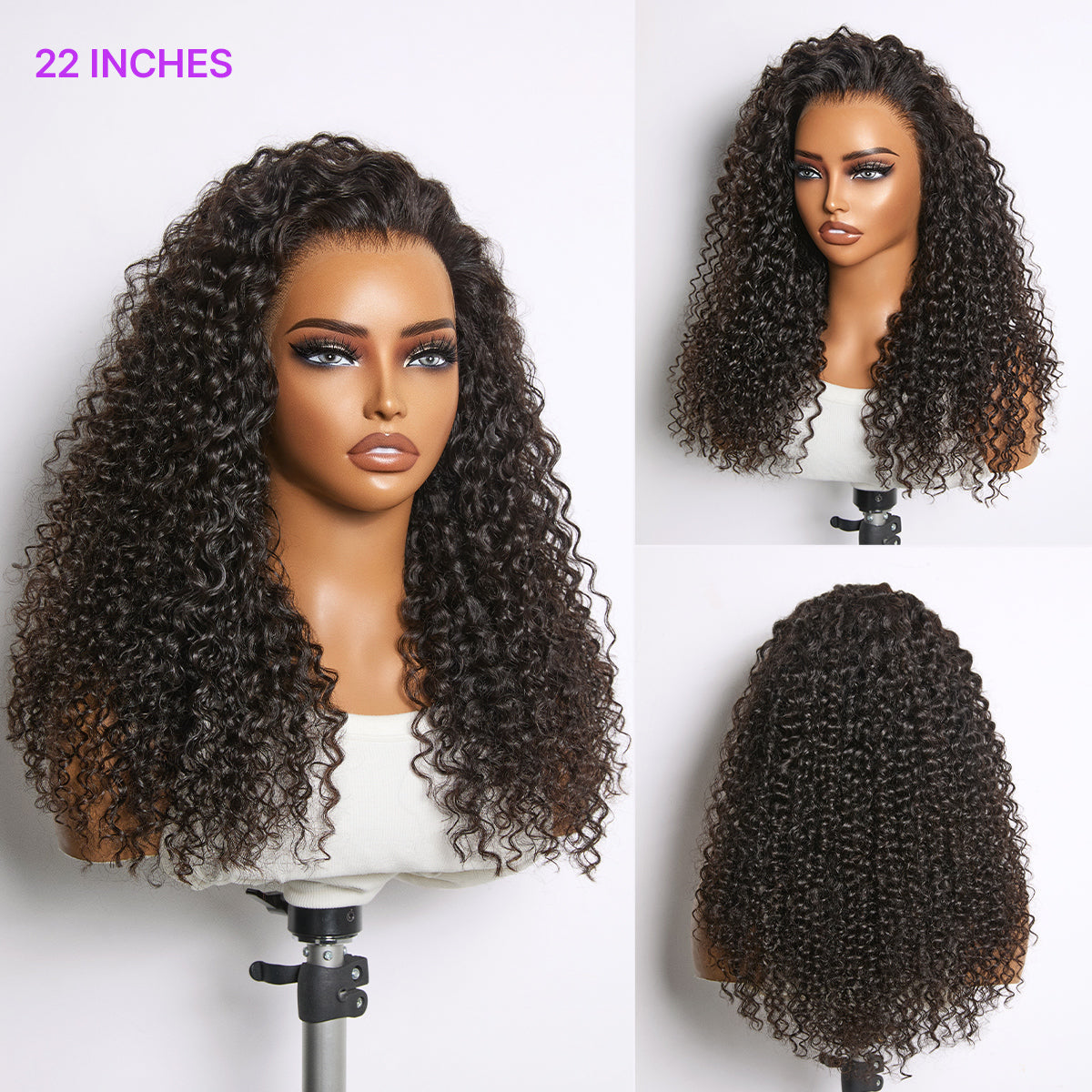 Luvme Hair MyOwn-Fit 360 HD lace-free water wave wig with flexi-fit cap and pre-cut lace, showing the textured water wave hair.