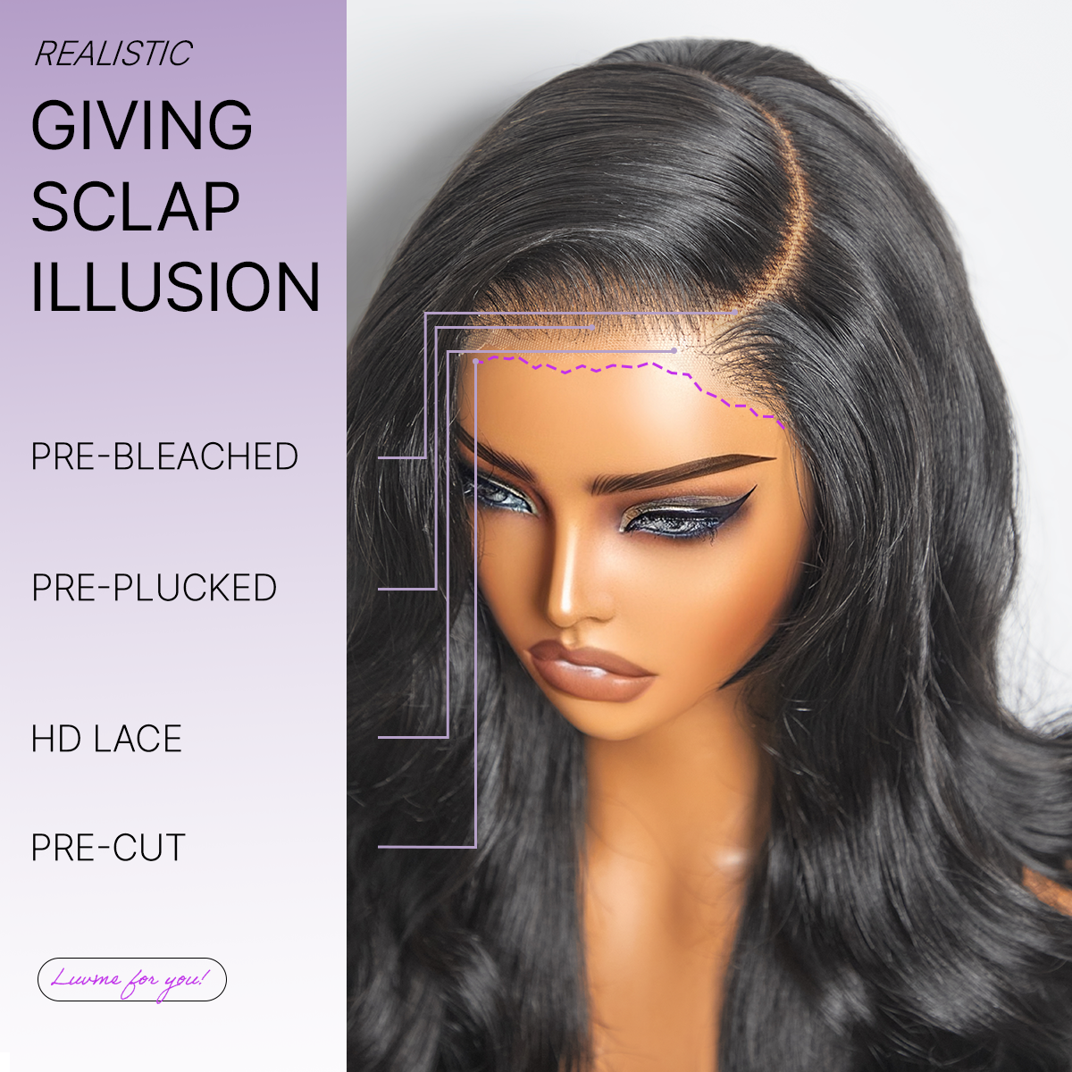 Loose Body Wave 7x6 HD Lace Wig – Glueless, Pre-Cut Closure