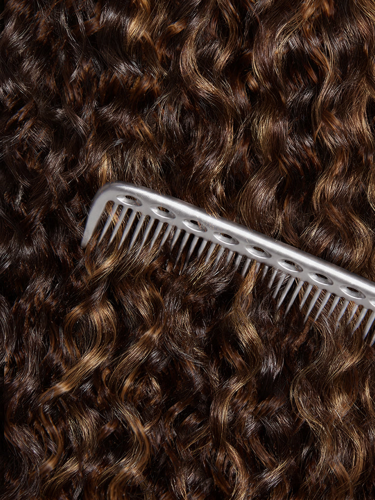 All-Day Comfort™ Curly 7x6 HD Lace Wig – Glueless, Pre-Cut, Brown Highlights