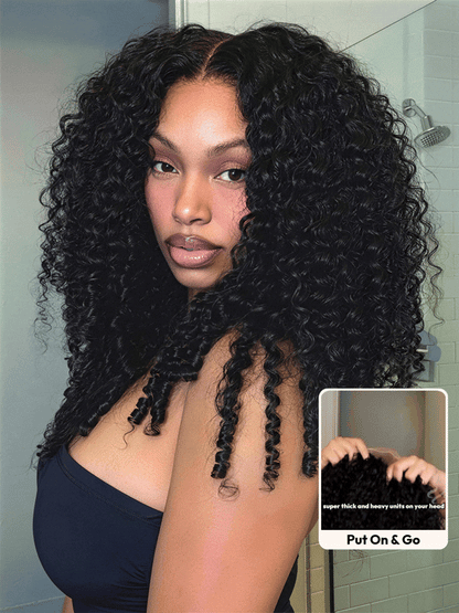 💖 Curly Texture 7x5 Pre-Cut Lace Wig – Premium Hair with Finger Coil Ends