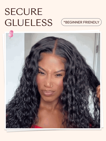 💖 Water Wave Glueless Wig – 7×5 Lace, Full-Bodied Natural Flow for Everyday Wear