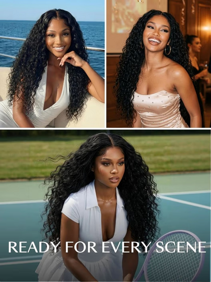 💖 Water Wave Glueless Wig – 7×5 Lace, Full-Bodied Natural Flow for Everyday Wear