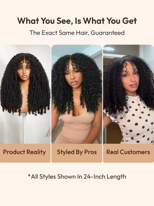 💖 Curly Texture 7x5 Pre-Cut Lace Wig – Premium Hair with Finger Coil Ends