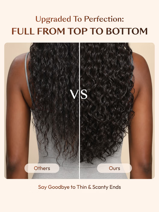 💖 Water Wave Glueless Wig – 7×5 Lace, Full-Bodied Natural Flow for Everyday Wear