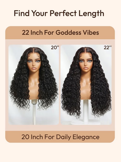 💖 Water Wave Glueless Wig – 7×5 Lace, Full-Bodied Natural Flow for Everyday Wear