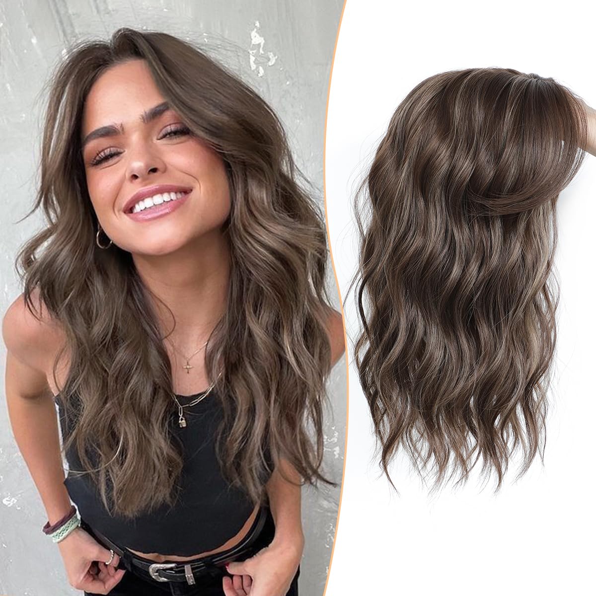 ✨✨ Final Hours – 2026 New Lightweight & Breathable Wavy Hair Topper
