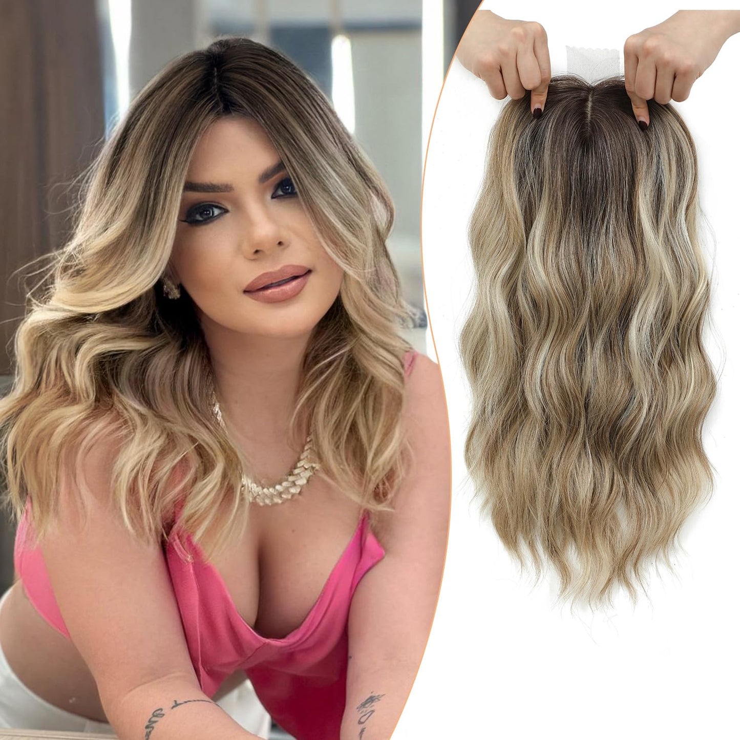 ✨✨ Final Hours – 2026 New Lightweight & Breathable Wavy Hair Topper