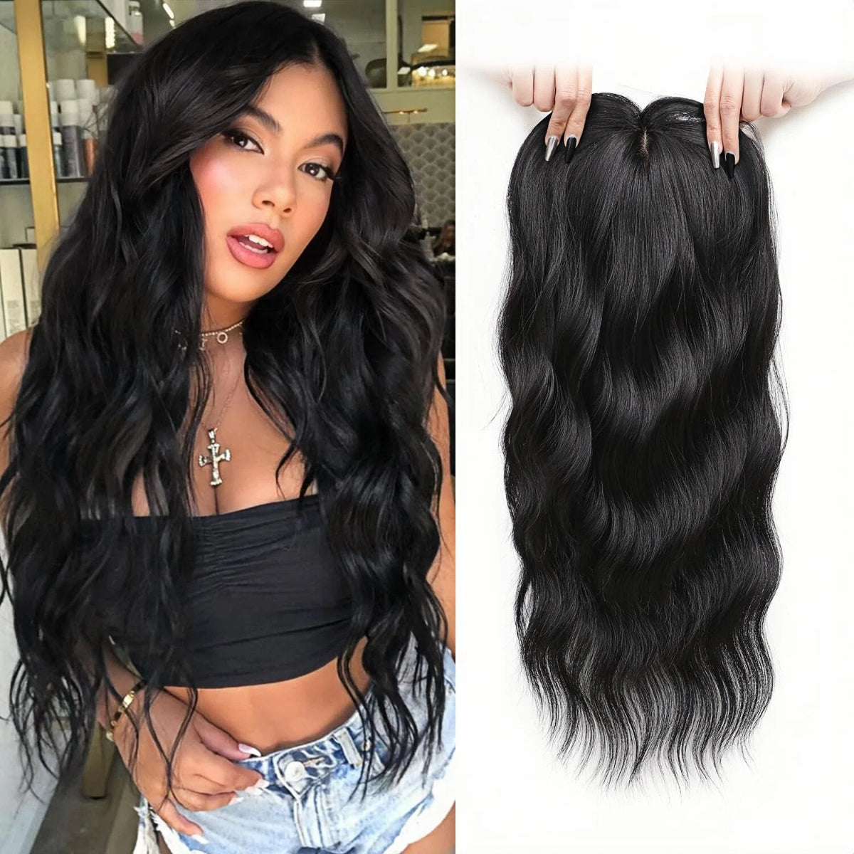 ✨✨ Final Hours – 2026 New Lightweight & Breathable Wavy Hair Topper