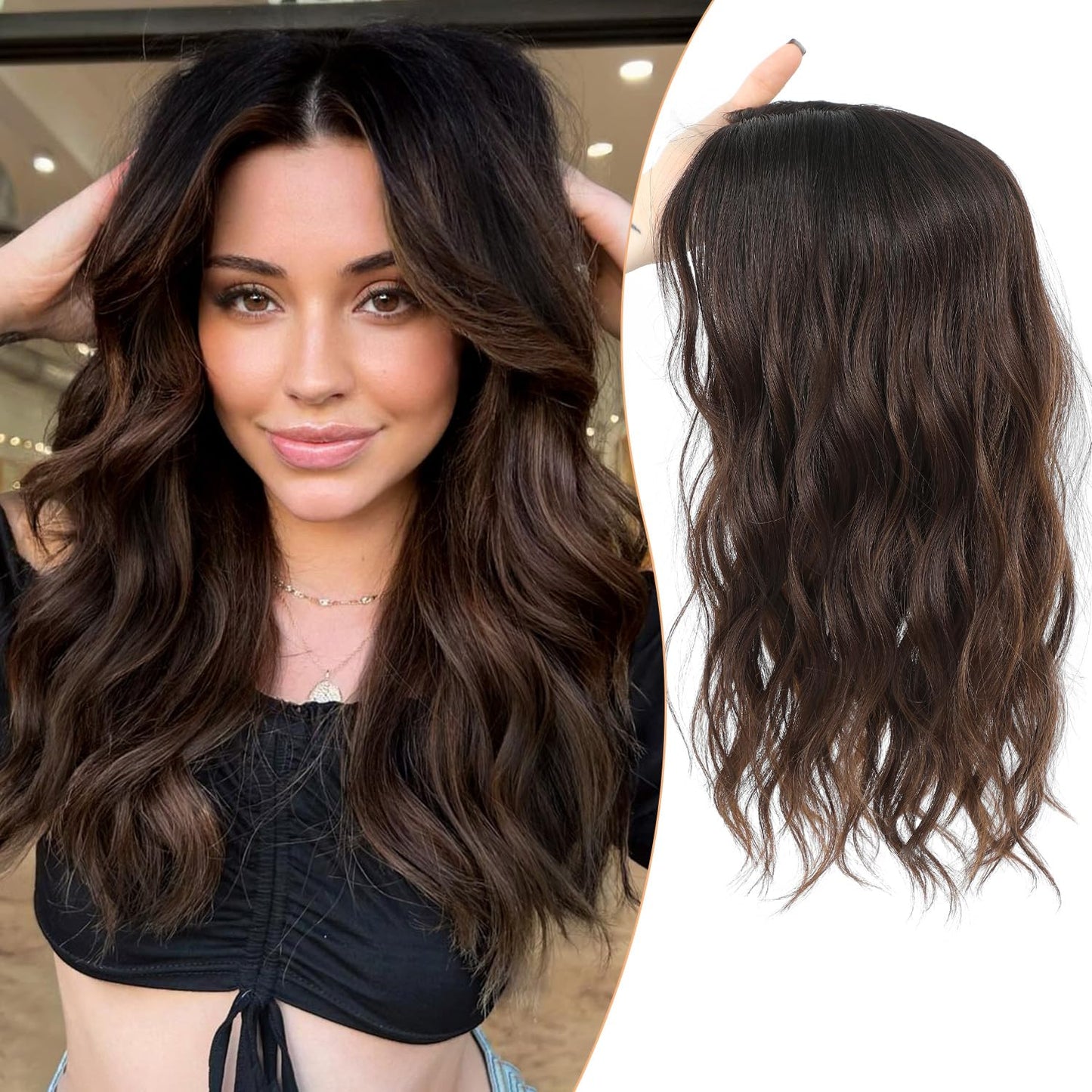 ✨✨ Final Hours – 2026 New Lightweight & Breathable Wavy Hair Topper