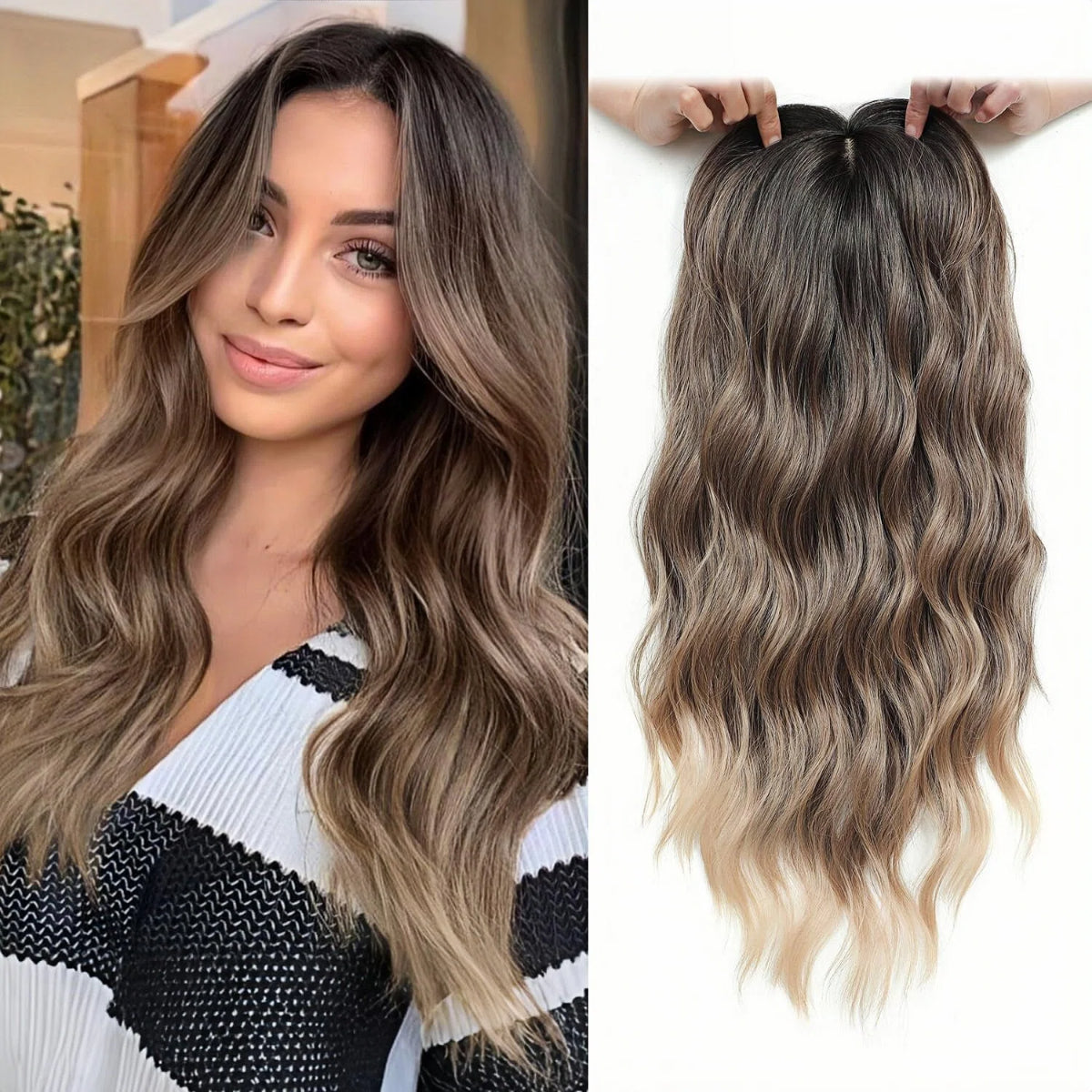✨✨ Final Hours – 2026 New Lightweight & Breathable Wavy Hair Topper