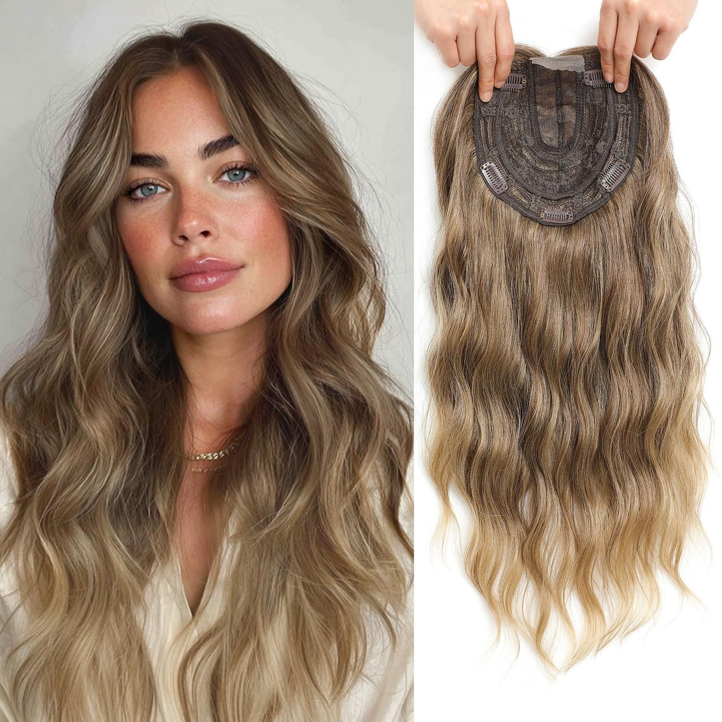 ✨✨ Final Hours – 2026 New Lightweight & Breathable Wavy Hair Topper