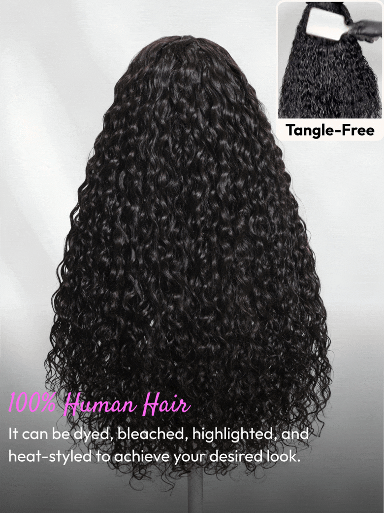 💖 Water Wave Glueless Wig – 7×5 Lace, Full-Bodied Natural Flow for Everyday Wear