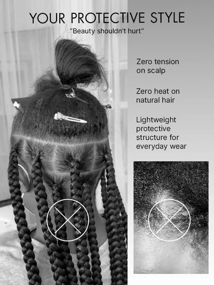 🎉[New Arrival] Salon Braids Super Natural Scalp Full HD Lace Knotless Box Braided Wig