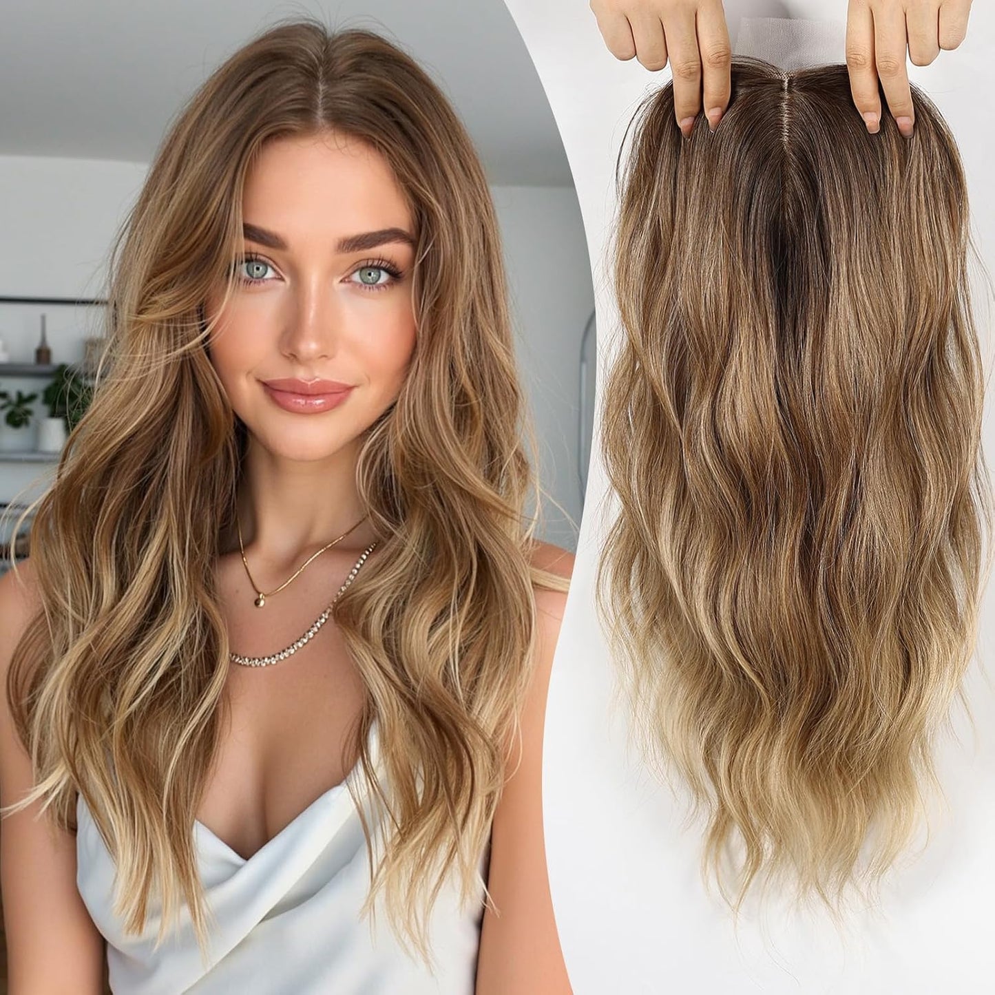 ✨✨ Final Hours – 2026 New Lightweight & Breathable Wavy Hair Topper